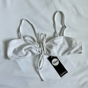 Boohoo beach white bikini top